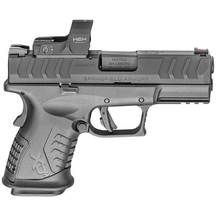 Springfield Armory XDME93810CBHCOSPD XD-M Elite Compact OSP 10mm Auto 3.80" 11+1 Black Melonite Steel Slide/Barrel with Optic Cut Black Interchangeable Backstrap Grip Includes Hex Dragonfly Red Dot