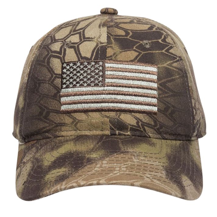 Outdoor Cap 120159-1-8 USA FlagKryptek Highlander Adjustable Snapback OSFA Unstructured