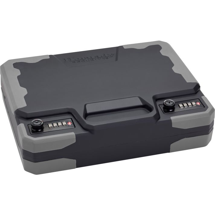 Hornady 95260 TrekLite Lock Box XXL Combination Key Entry Black Holds 2 Handguns Polycarbonate