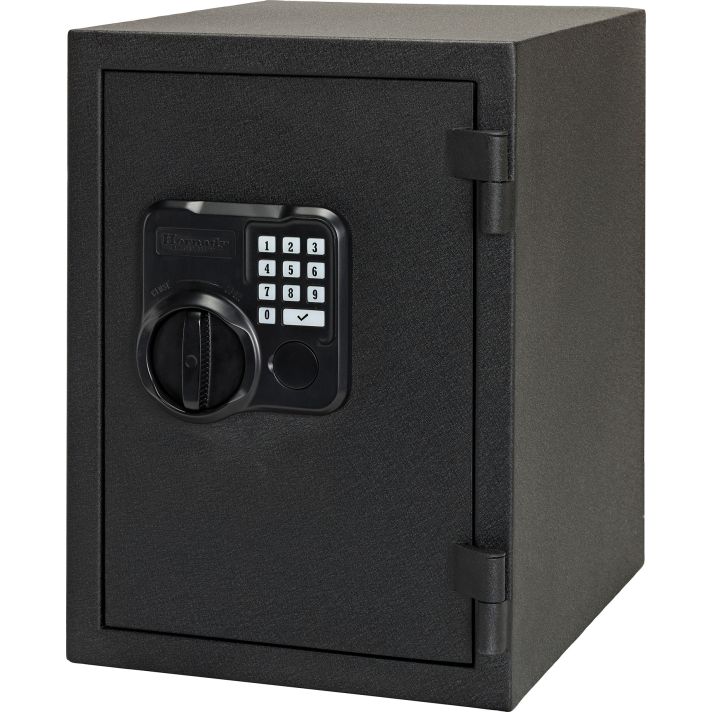 Hornady 95407 Fireproof SafeKeypad Key Entry Black Powder Coat Black Holds 2 Handguns Steel