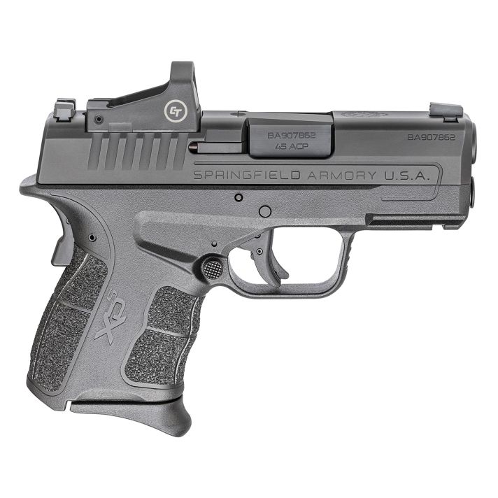 Springfield Armory XDSG93345BCT XD-S Mod 2 45 ACP 3.30" 5+1,6+1 Black Forged Melonite Steel Barrel/Optics Cut Slide Enhanced Textured Black Polymer Frame Includes Crimson Trace Red Dot & 2 Mags