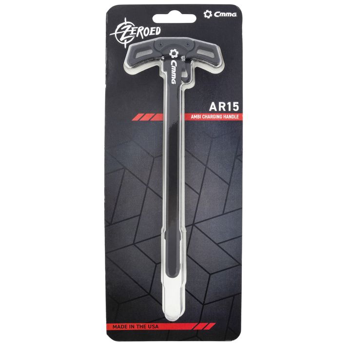 CMMG 55BA5A4 Charging Handle Zeroed Ambidextrous 7075-T6 Aluminum for AR-15 Platform