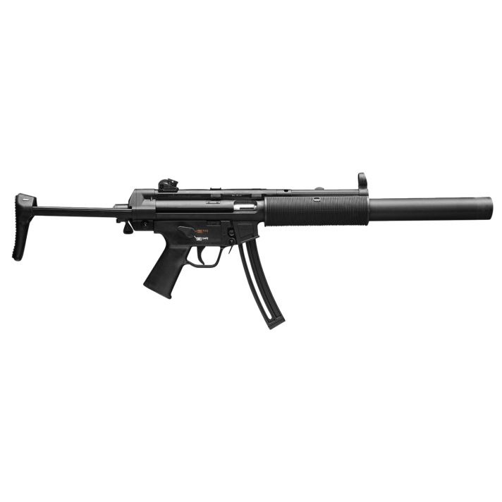 HK 81000468 MP5Full Size 22 LR 25+1 16.10" Black Steel Barrel. Black Retractable Black Polymer Stock & Grips