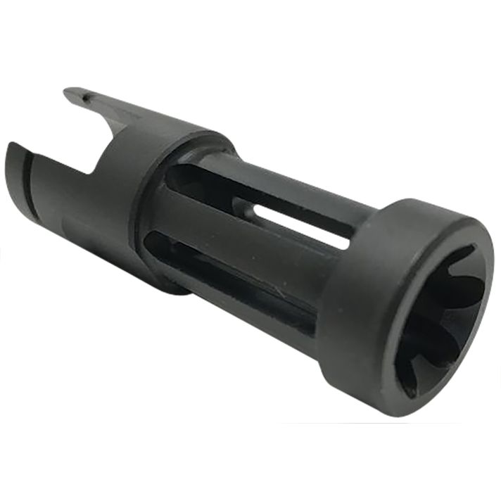 Samson 040606203 Flash HiderBlack Oxide Stainless Steel with 2.50" OAL & .860" Diameter for Ruger 10/22