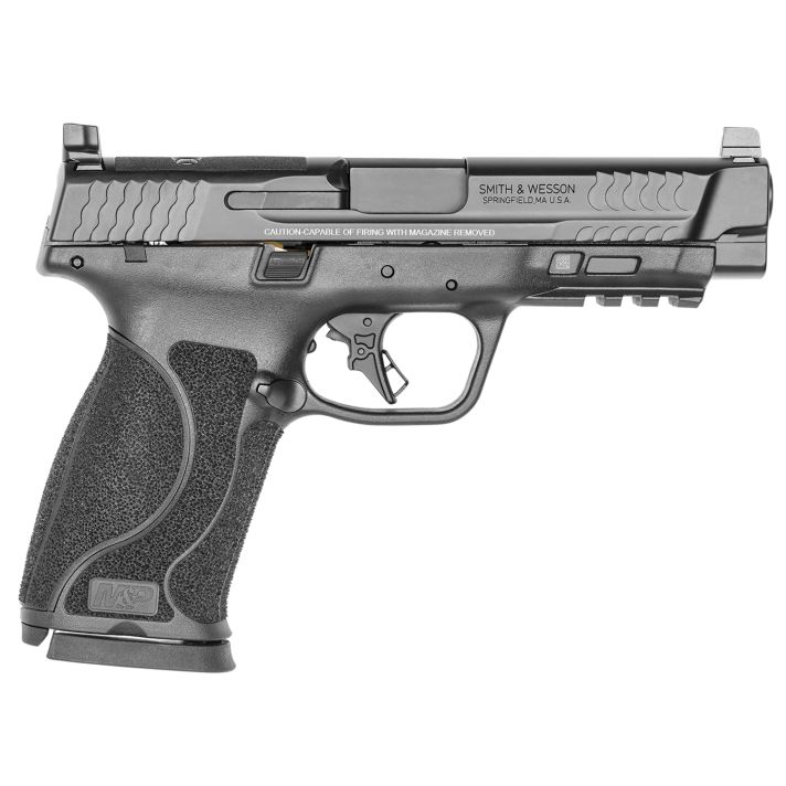 Smith & Wesson 13387 M&P M2.0Full Size 10mm Auto 15+1 4.60" Black Armornite Stainless Steel Barrel & Optic Cut/Serrated Stainless Steel Slide, Matte Black Polymer Frame w/Picatinny Rail