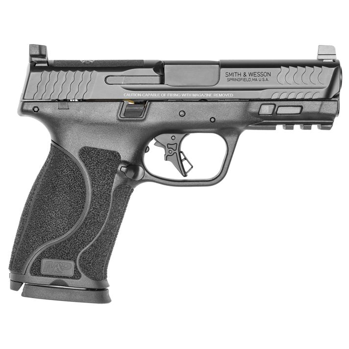 Smith & Wesson 13389 M&P M2.0Full Size 10mm Auto 15+1, 4" Black Armornite Stainless Steel Barrel, Optic Cut/Serrated Stainless Steel Slide, Matte Black Polymer Frame w/Picatinny Rail