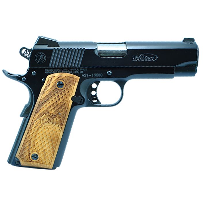 TriStar 85620 American Classic Commander 1911 45 ACP 8+1, 4.25" Stainless Steel Barrel, Blued Serrated Steel Slide, Blued Steel Frame w/Beavertail, Wood Grip