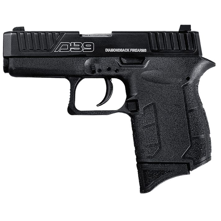 Diamondback DB0200P001 DB9 Gen4 Micro-Compact Frame 9mm Luger 6+1, 3.10" Stainless Steel Barrel, Black Serrated Stainless Steel Slide, Black Polymer Frame w/Beavertail & Grip