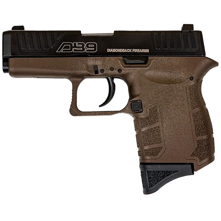 Diamondback DB0200P071 DB9 Gen4 Micro-Compact Frame 9mm Luger 6+1, 3.10" Stainless Steel Barrel, Black Nitride Serrated Stainless Steel Slide, Midnight Bronze Polymer Frame & Grip