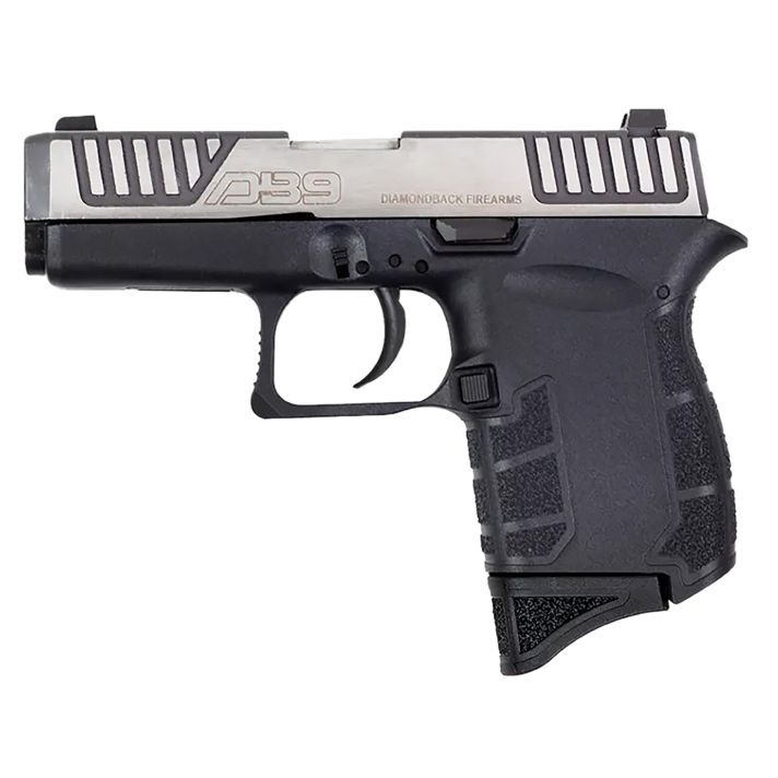 Diamondback DB0200P031 DB9 Gen4 Micro-Compact Frame 9mm Luger 6+1, 3.10" Stainless Steel Barrel & Serrated Slide, Black Polymer Frame & Grip
