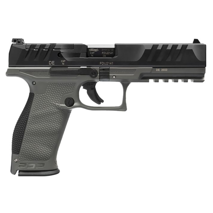 Walther Arms 2858401 PDP Optic Ready 9mm Luger 5" 18+1 Black Steel Slide Performance Duty TexturedPolymer Grip (Full Size)