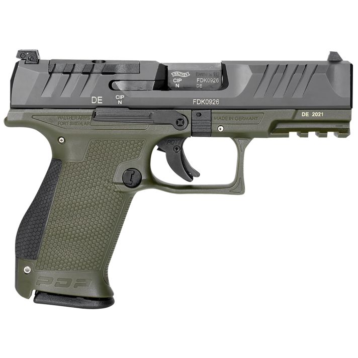 Walther Arms 2858428 PDP Compact Optic Ready 9mm Luger 4" 15+1 Black Steel Slide Performance Duty TexturedPolymer Grip