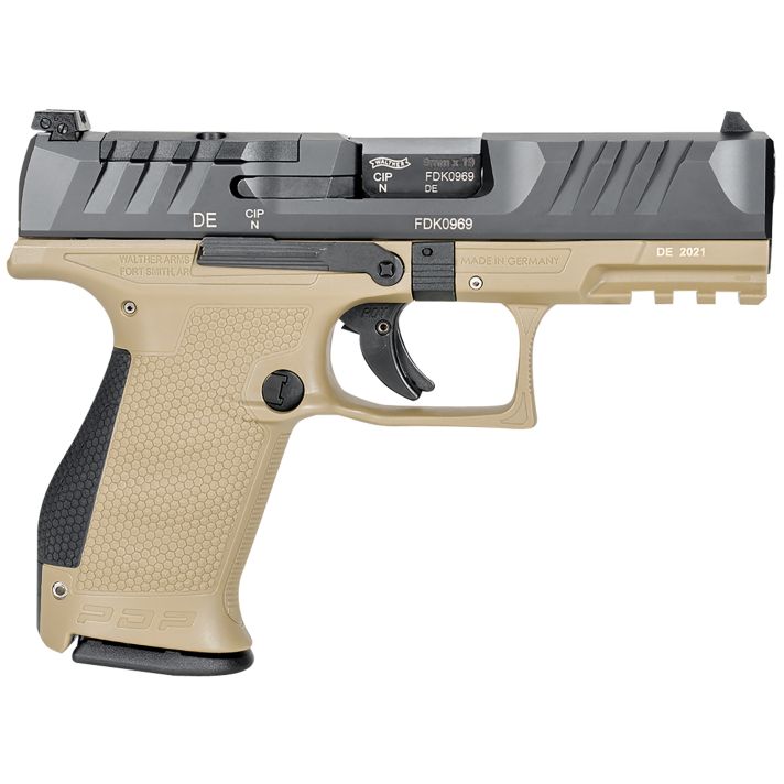 Walther Arms 2858444 PDP Compact Optic Ready 9mm Luger 4" 15+1 Black Steel Slide Performance Duty TexturedPolymer Grip