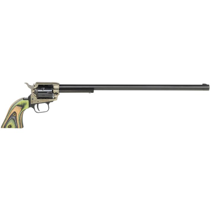 Heritage Mfg RR22CH16 Rough Rider22 LR 6 Shot 16" Black Black Cylinder & Cylinder, Simulated Case Hardened Zamak Frame, Camo Laminate Grips