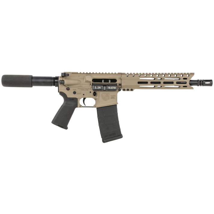 Diamondback DB1915K061 DB155.56x45mm NATO 30+1 10" Black Nitride Threaded Barrel, M-LOK Handguard, Flat Dark Earth Aluminum Picatinny Rail Receiver, Black Buffer Tube, Black Magpul Grip, Right Hand
