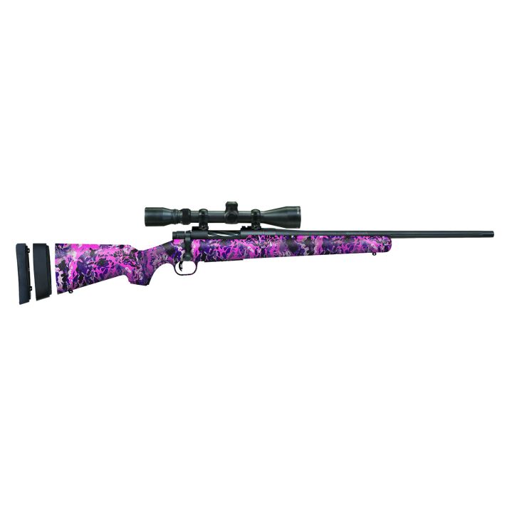 Mossberg 28142 Patriot Super Bantam 243 Win Caliber with 5+1 Capacity, 20" Fluted Barrel, Matte Blued Metal Finish & Muddy Girl Wild Synthetic Stock Right Hand (Youth) Includes 3-9x40mm Scope