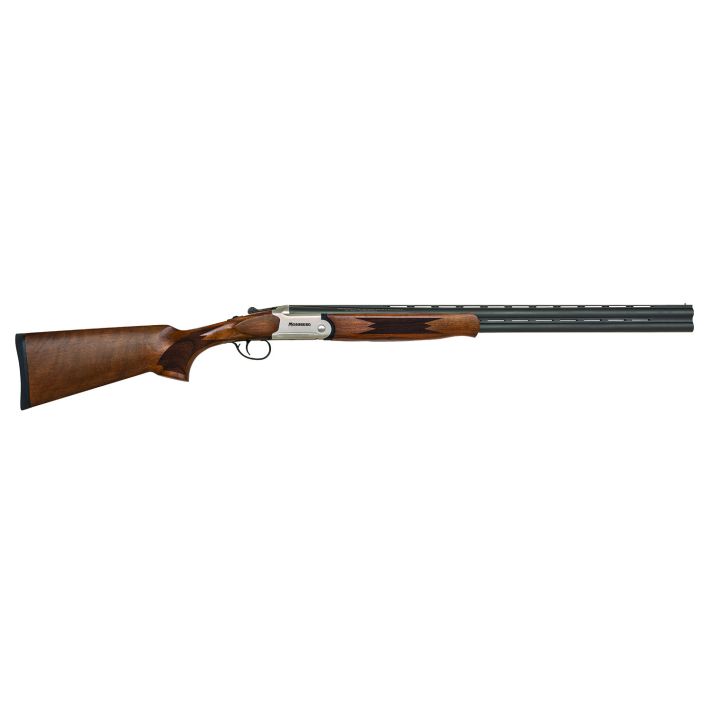 Mossberg 75479 Silver ReserveFull Size 410 Bore Break Open 3" 2rd 26" Matte Blued Vent Rib Barrel, Satin Silver Engraved Stainless Steel Receiver, Fixed Black Walnut Stock, Right Hand