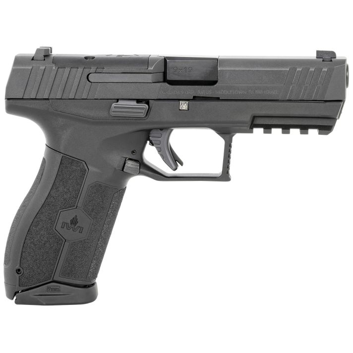 IWI US M9ORP17NS MASADAFull Size 9mm Luger 17+1, 4.10" Black Button Rifled Steel Barrel, Black Optic Ready/Serrated Steel Slide, Black Polymer Frame w/Picatinny Rail, Ambidextrous