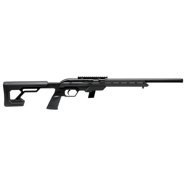 Savage Arms 45114 64 Precision 22 LR 10+1 16.50" Matte Black Threaded Heavy Carbon Steel Barrel, Drilled & Tapped Carbon Steel Receiver, M-Lok Compatible Forend, Black Synthetic Chassis Stock