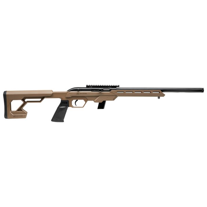 Savage Arms 45124 64 Precision 22 LR Caliber with 10+1 Capacity, 16.50" Threaded Barrel, Matte Black Metal Finish & Chassis Flat Dark Earth Synthetic Stock Right Hand (Full Size)