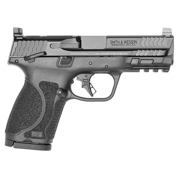 Smith & Wesson 13568 M&P M2.0Compact 9mm Luger 15+1, 4" Black Armornite 4" Stainless Steel Barrel & Optic Ready/Serrated Slide, Matte Black Polymer Frame w/Picatinny Rail