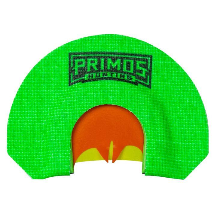 Primos PS1267 The LucyDiaphragm Call Triple Reed Turkey Hen Sounds Attracts Turkey Green Plastic Bat Cut