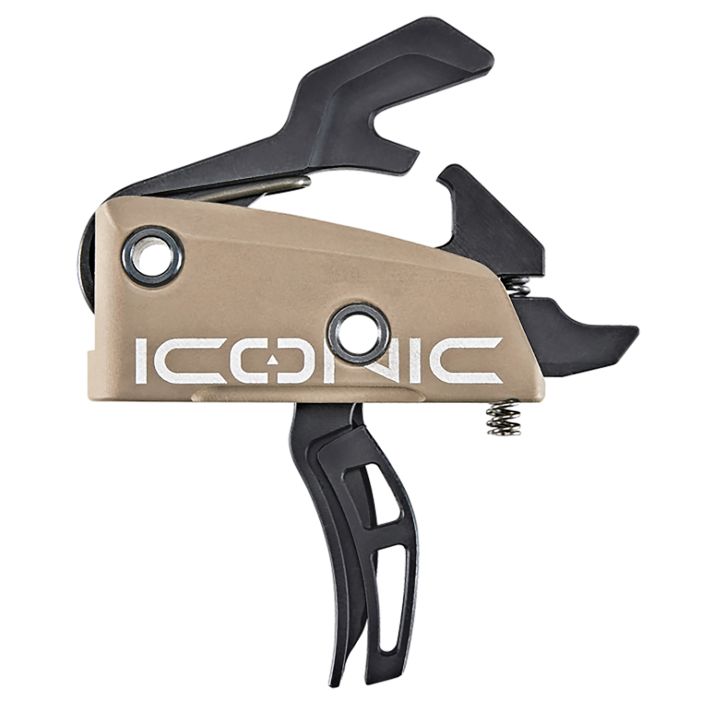 Rise Armament T22FDE IconicTwo-Stage Curved Trigger with 2 lbs Draw Weight & Flat Dark Earth Finish for AR-15, AR-10