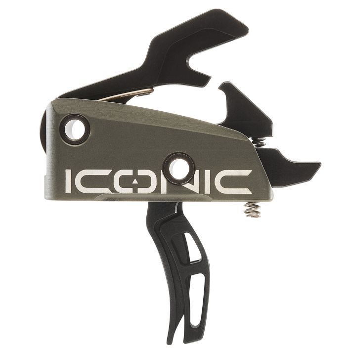 Rise Armament T22GRN IconicTwo-Stage Curved Trigger with 2 lbs Draw Weight & Green Finish for AR-15, AR-10