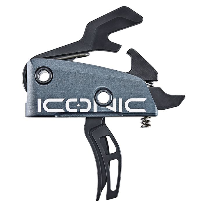 Rise Armament T22GRY IconicTwo-Stage Curved Trigger with 2 lbs Draw Weight & Graphite Gray Finish for AR-15,AR-10