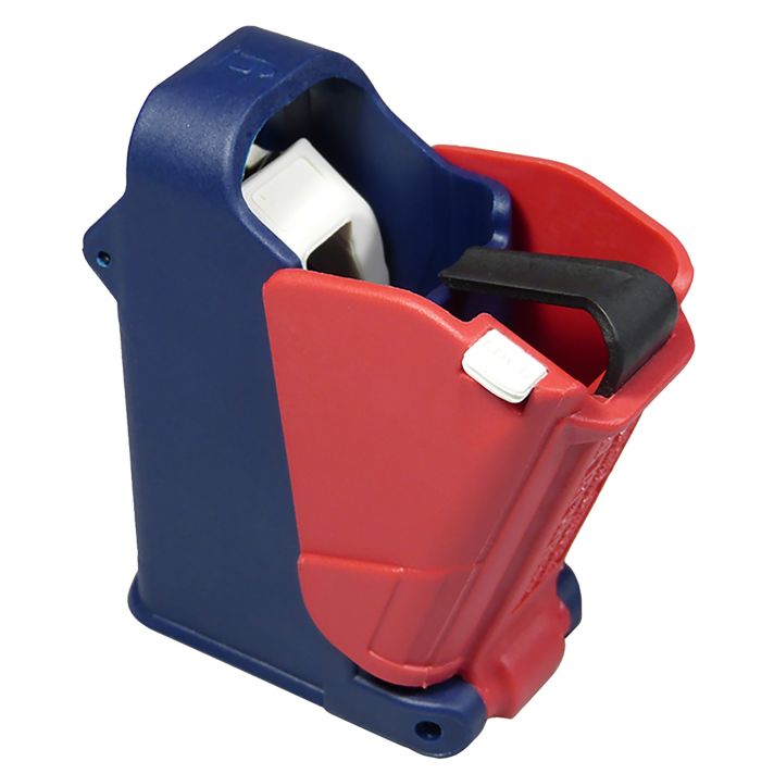 Maglula UP60US LULA Loader & Unloader Double Stack/Single Stack Red/White/Blue Polymer 9mm Luger/ 45 ACP