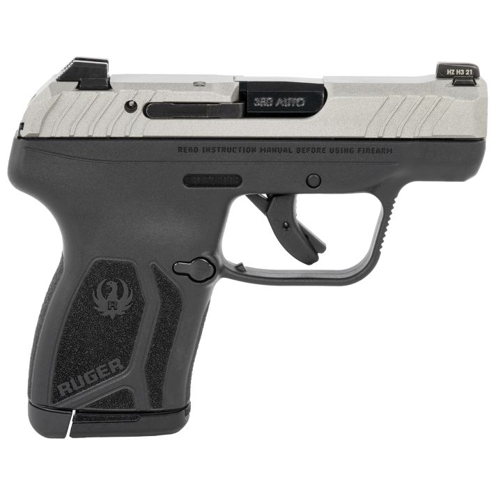 Ruger 13720 LCP Max Exclusive Configuration Compact Frame 380 ACP 10+1 2.80" Black Oxide Barrel, Savage Cerakote Serrated Steel Slide, Black Polymer Frame, Black Nylon Grip