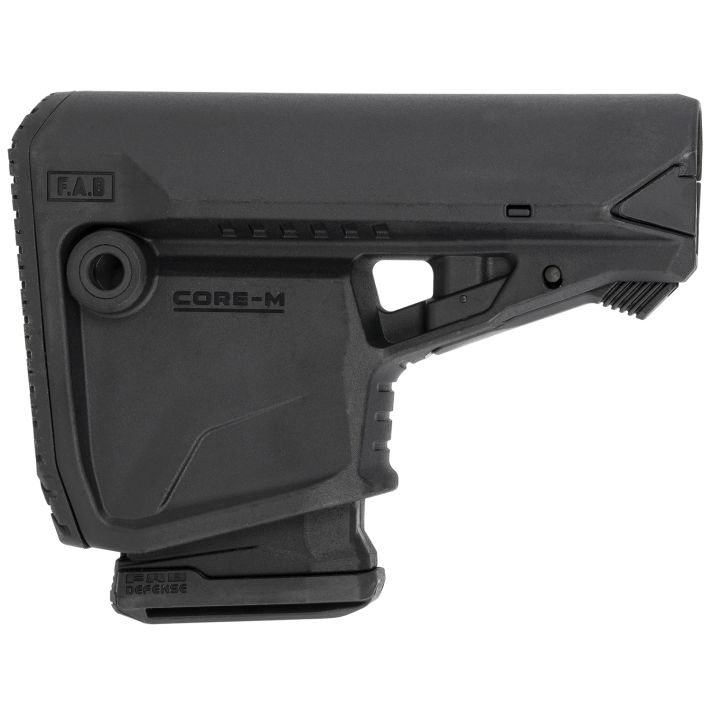 FAB Defense FXGLCOREMAGB GL-Core Survival Buttstock w/Rubber Butt Pad & Built-In Mag Carrier for AR-Platform Compatible w/Mil-Spec & Commercial Tubes Black Polymer (Tube NOT Included)