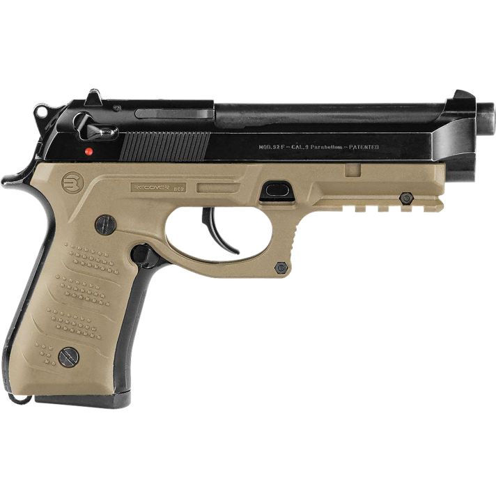 Recover Tactical BC2-02 Grip & Rail SystemTan Polymer Picatinny for Most Beretta 92 & M9 Models