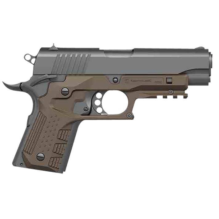 Recover Tactical CC3C02 Grip & Rail SystemTan Polymer Picatinny for Compact 1911