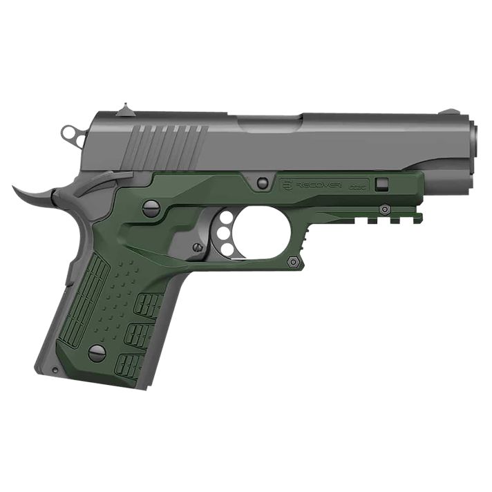 Recover Tactical CC3C-03 Grip & Rail SystemGreen Polymer Picatinny for Compact 1911