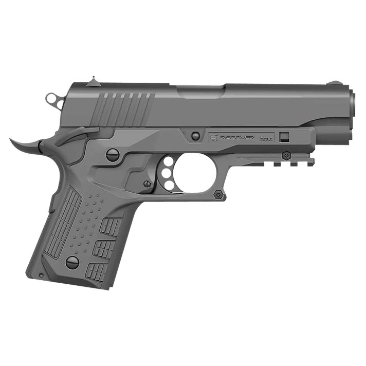 Recover Tactical CC3C-04 Grip & Rail SystemGray Polymer Picatinny for Compact 1911