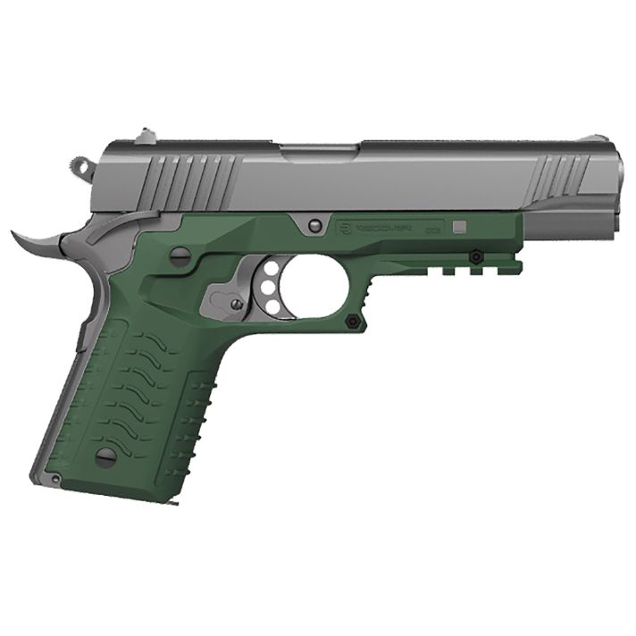 Recover Tactical CC3H-03 Grip & Rail SystemOD Green Polymer Picatinny for Standard Frame 1911