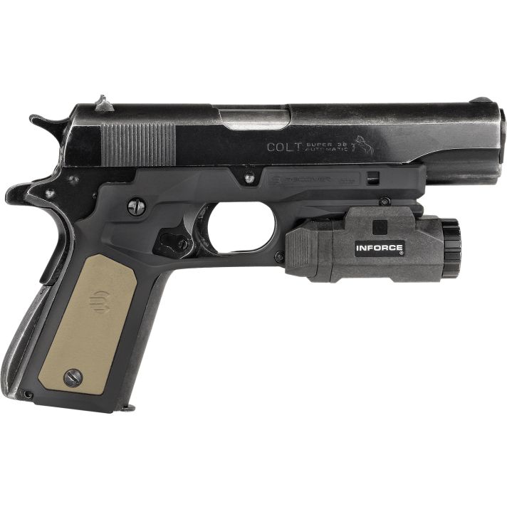 Recover Tactical CC3P0102 Frame GripBlack Polymer Frame with Interchangeable Black & Tan Panels for Standard Frame 1911