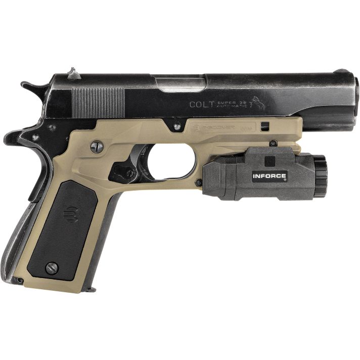Recover Tactical CC3P0201 Frame GripTan Polymer Frame with Interchangeable Black & Tan Panels for Standard Frame 1911