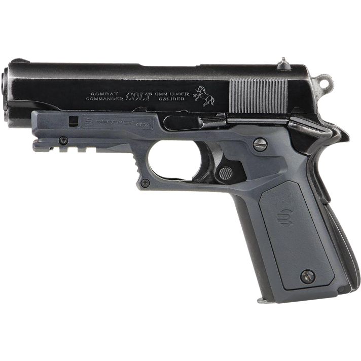 Recover Tactical CC3P0504 Frame GripGray Polymer Frame with Interchangeable Light & Dark Gray Panels for Standard Frame 1911
