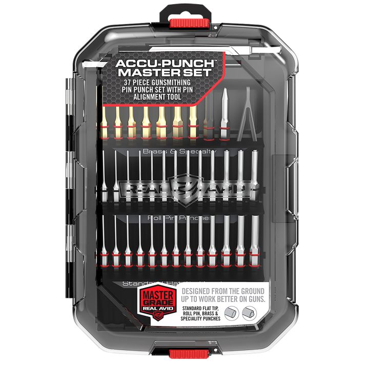 Real Avid AVMAPS Accu-Punch Master Set Black Universal Firearm 37 Pieces