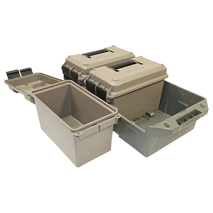MTM Case-Gard AC3C 3-Can Ammo Crate50Cal Dark Earth/Army Green Polypropylene
