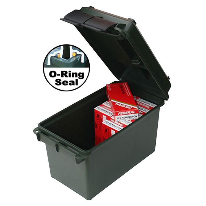 MTM Case-Gard AC50C40 Ammo Can50Cal Rifle Black Polypropylene