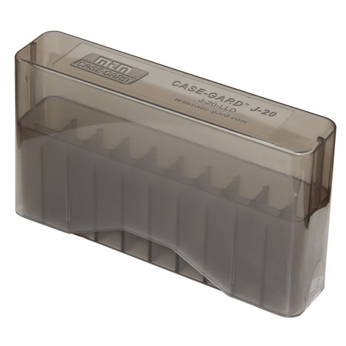 MTM Case-Gard J20LLD41 Slip-Top Ammo Box338 Win Mag/7mm Clear Smoke Polypropylene 20rd