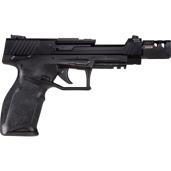 Taurus 1-TX22C151-T TX22 Competition 5.40" 16+1 (3) Black Polymer Frame Black Anodized Ported Aluminum Slide with Optics Mount Aggressive Textured Black Polymer Grip Includes Compensator