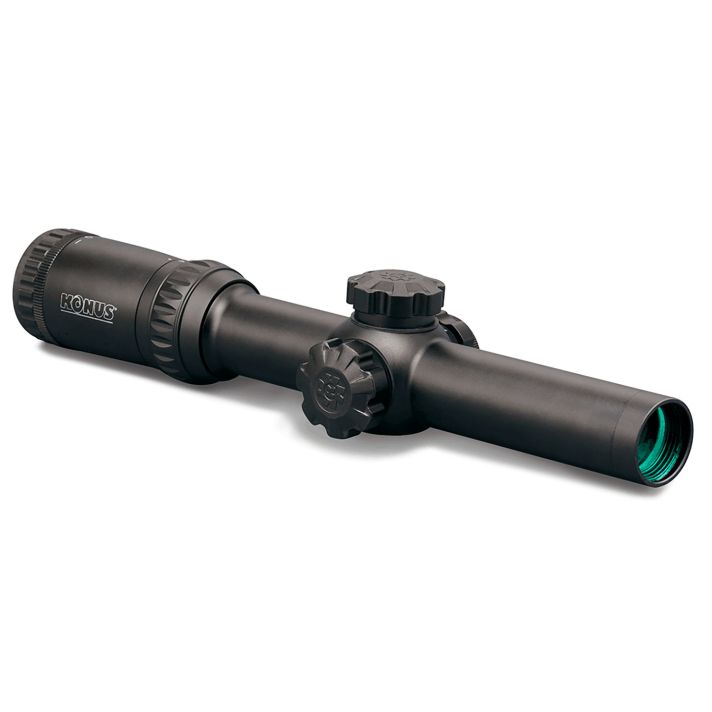 Konus 7184 KonusPro M-30 Matte Black 1-4x 24mm 30mm Tube Illuminated Dual Blue/Red Circle Dot Reticle