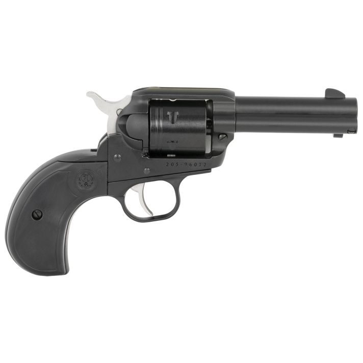 Ruger 2015 Wrangler22 LR 6 Shot 3.75" Black Cerakote Steel Barrel, Black Cerakote Aluminum Frame, Black Cerakote Cylinder, Black Birdshead Grip, Exposed Hammer