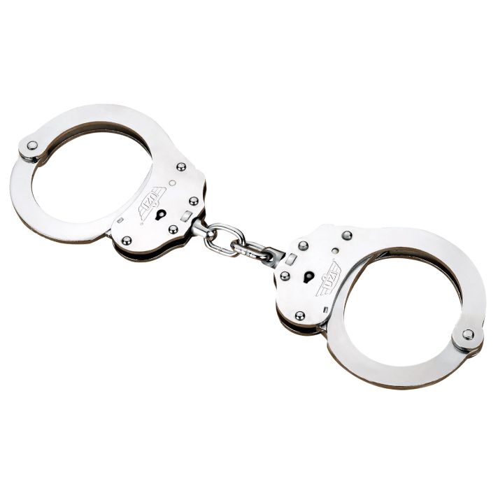 Uzi Accessories UZIHCEUSCNIJ Handcuffs NIJ Silver Steel Includes 2 Keys