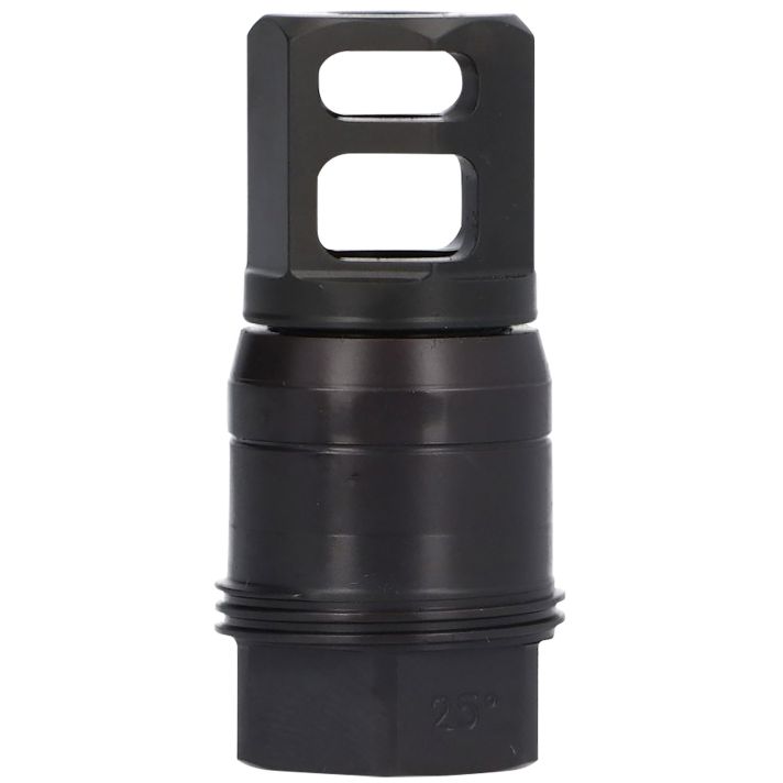 Sig Sauer SL76258X2425DEGM Clutch-Lok QD Muzzle Brake Black Stainless Steel with 5/8" 24 tpi Threads for 7.62mm 25 Degree Taper