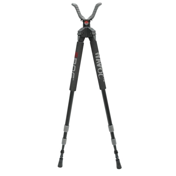 Bog-Pod 1100478 HavocBipod, Black Finished Aluminum with Foam Grip, Rubber Feet, 360 Degree Pan & 21-50" Vertical Adjustment